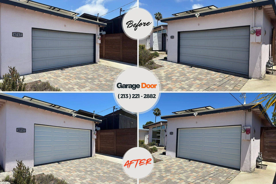 Before and after: garage door repair Duboistown, PA